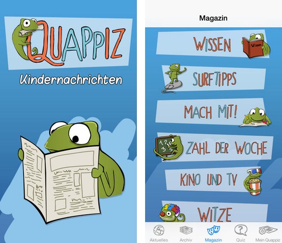 quappiz, app, iphone, ipod, Nachrichten, lesen, Kinder