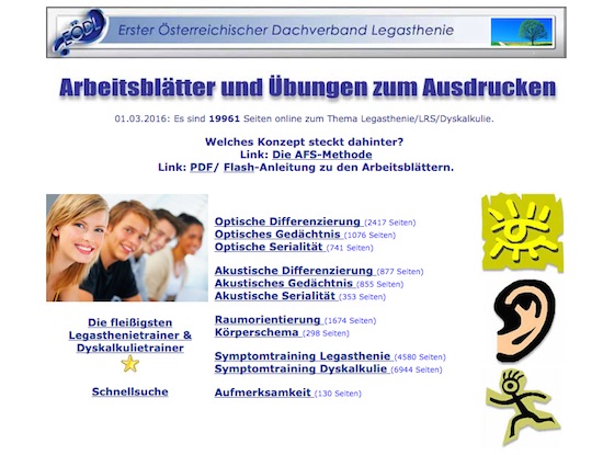 Arbeitsblatt der Woche, Legasthenie, Legasthenietraining, Dyskalkulie, Dyskalkulietraining, AFS-Methode, Kinder, Eltern, DVLD, EÖDL